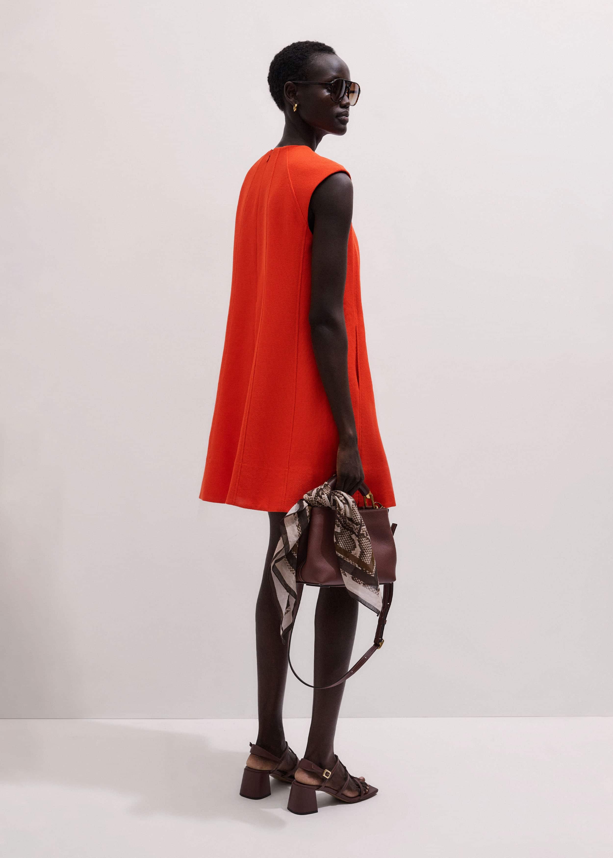 Orange Swing Mini Dress