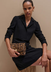 Black Day-To-Evening Textured Mini Dress