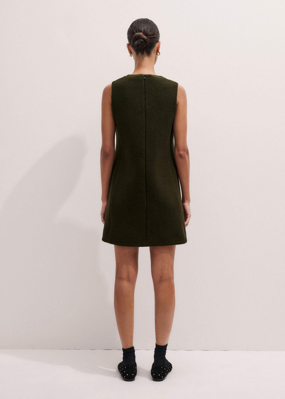 Olive Green Shift Mini Dress