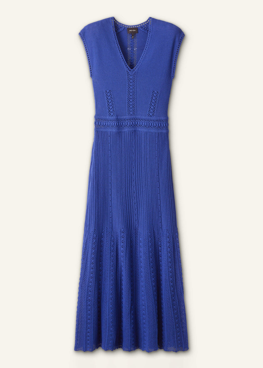 Blue Pointelle Maxi Dress