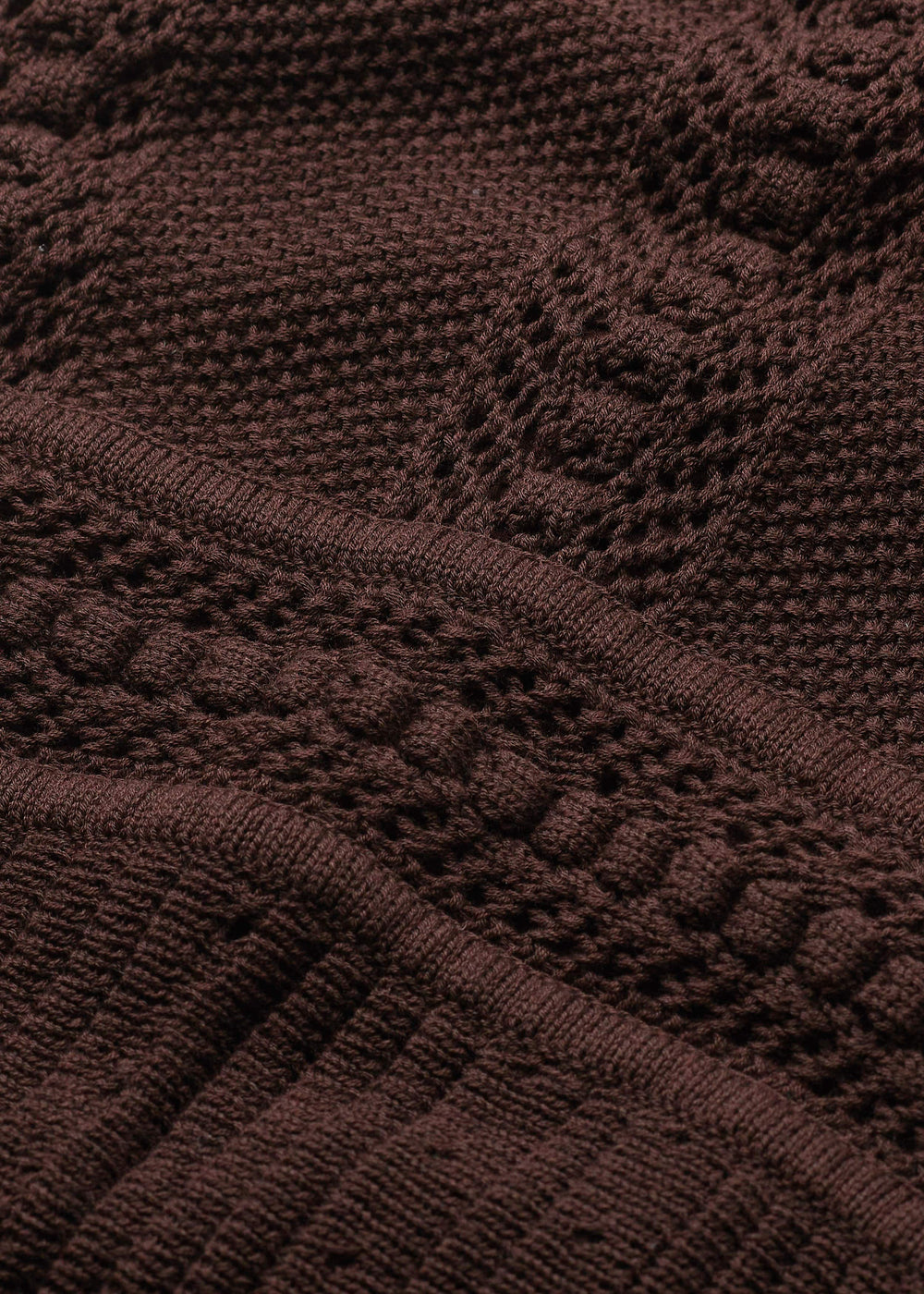 Brown Pointelle Maxi Dress