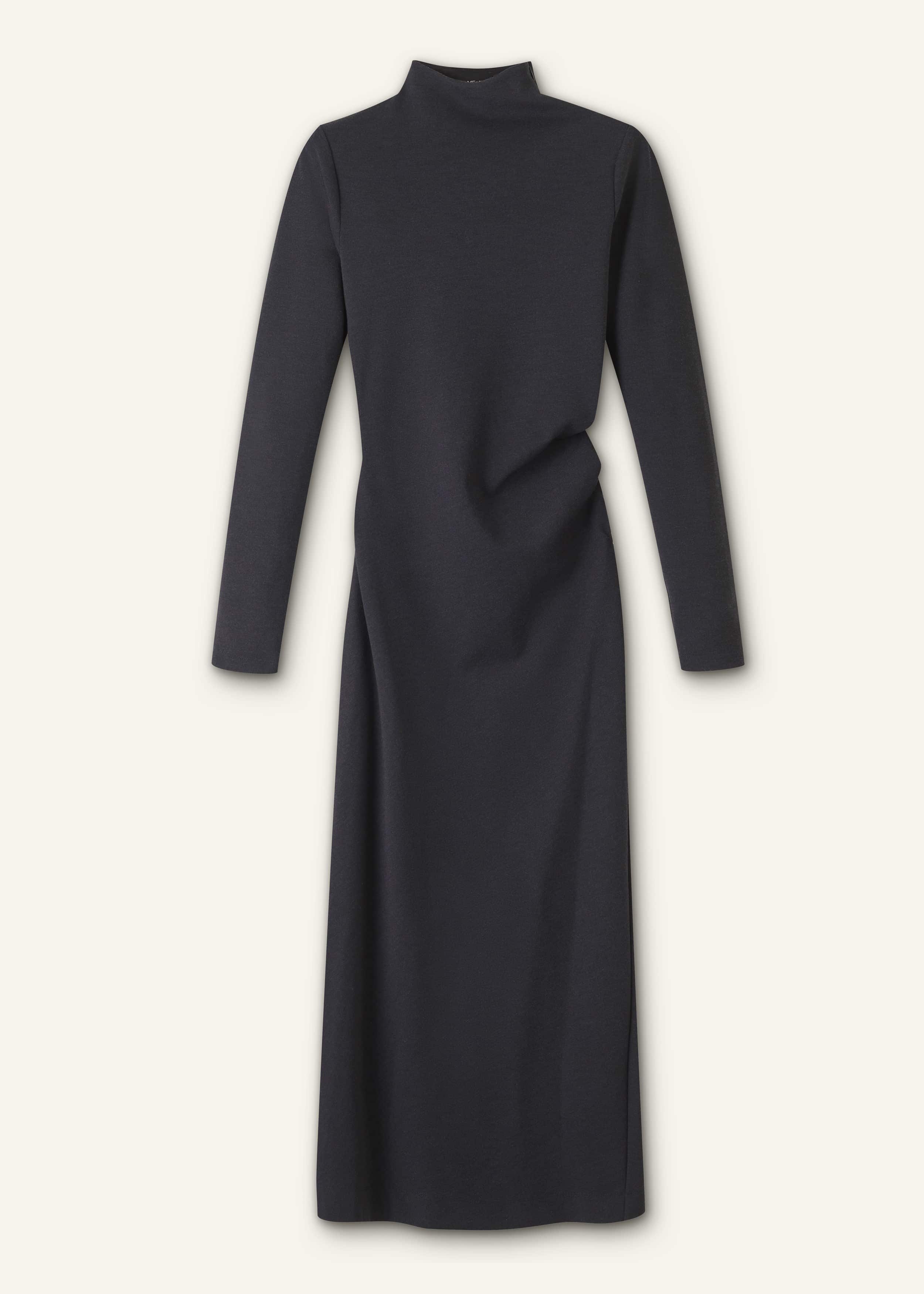 Gray Gathered Maxi Dress