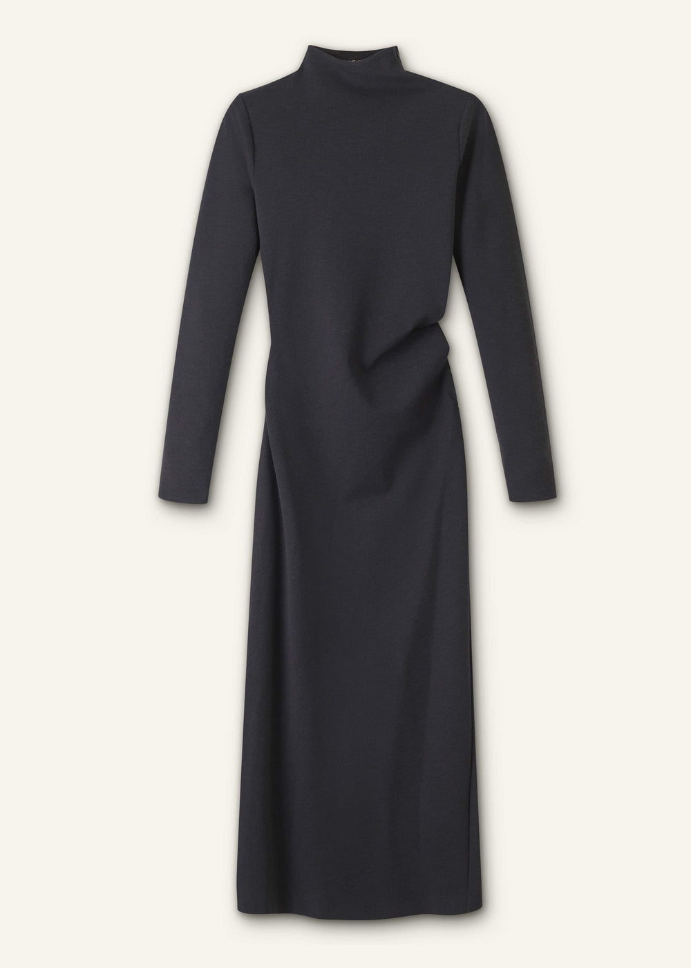 Gray Gathered Maxi Dress