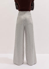 Ivory High Waist Wide Pant