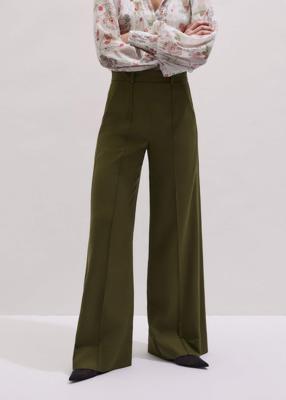Olive Green Forever Wide-Leg Pant