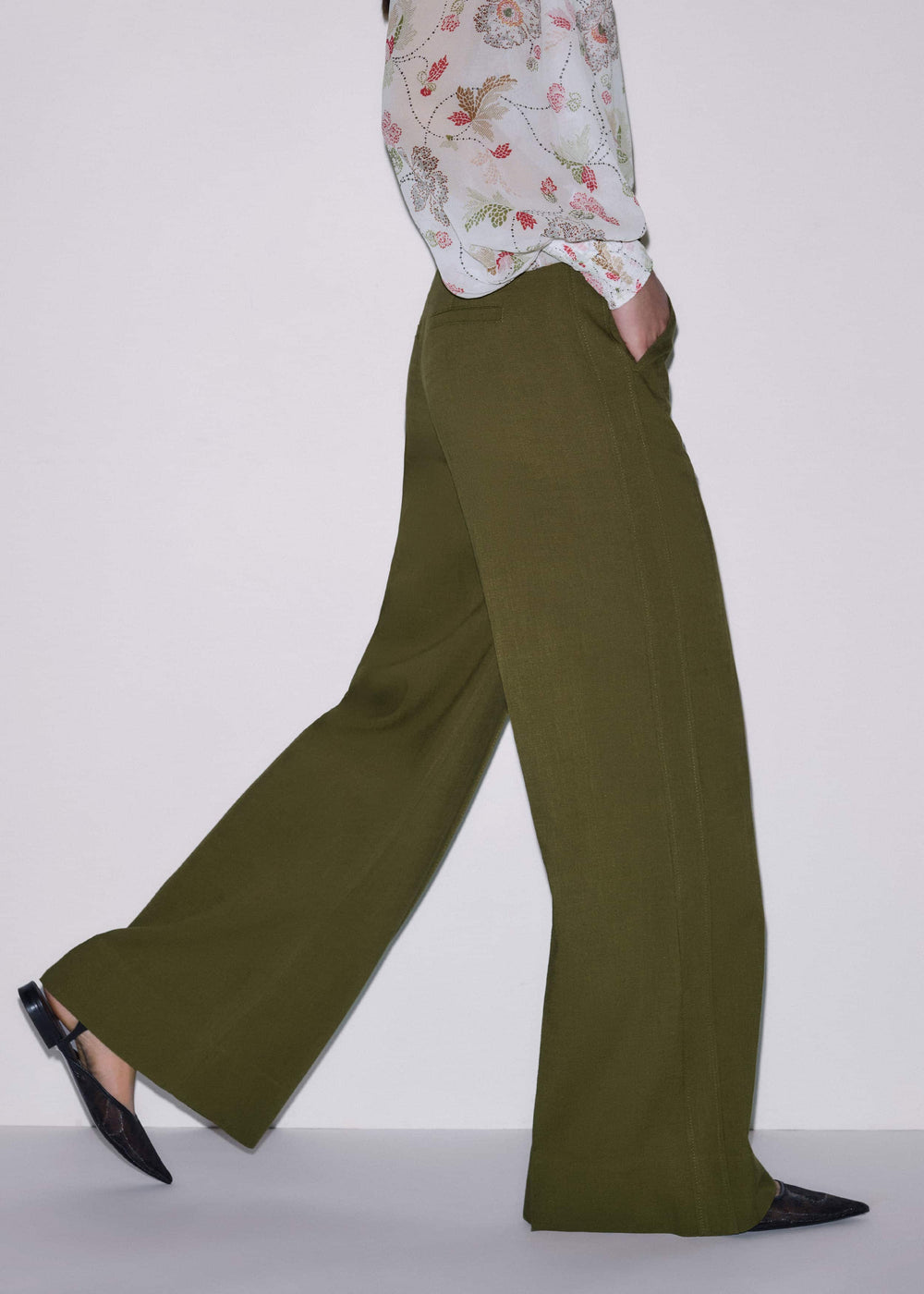 Olive Green Forever Wide-Leg Pant