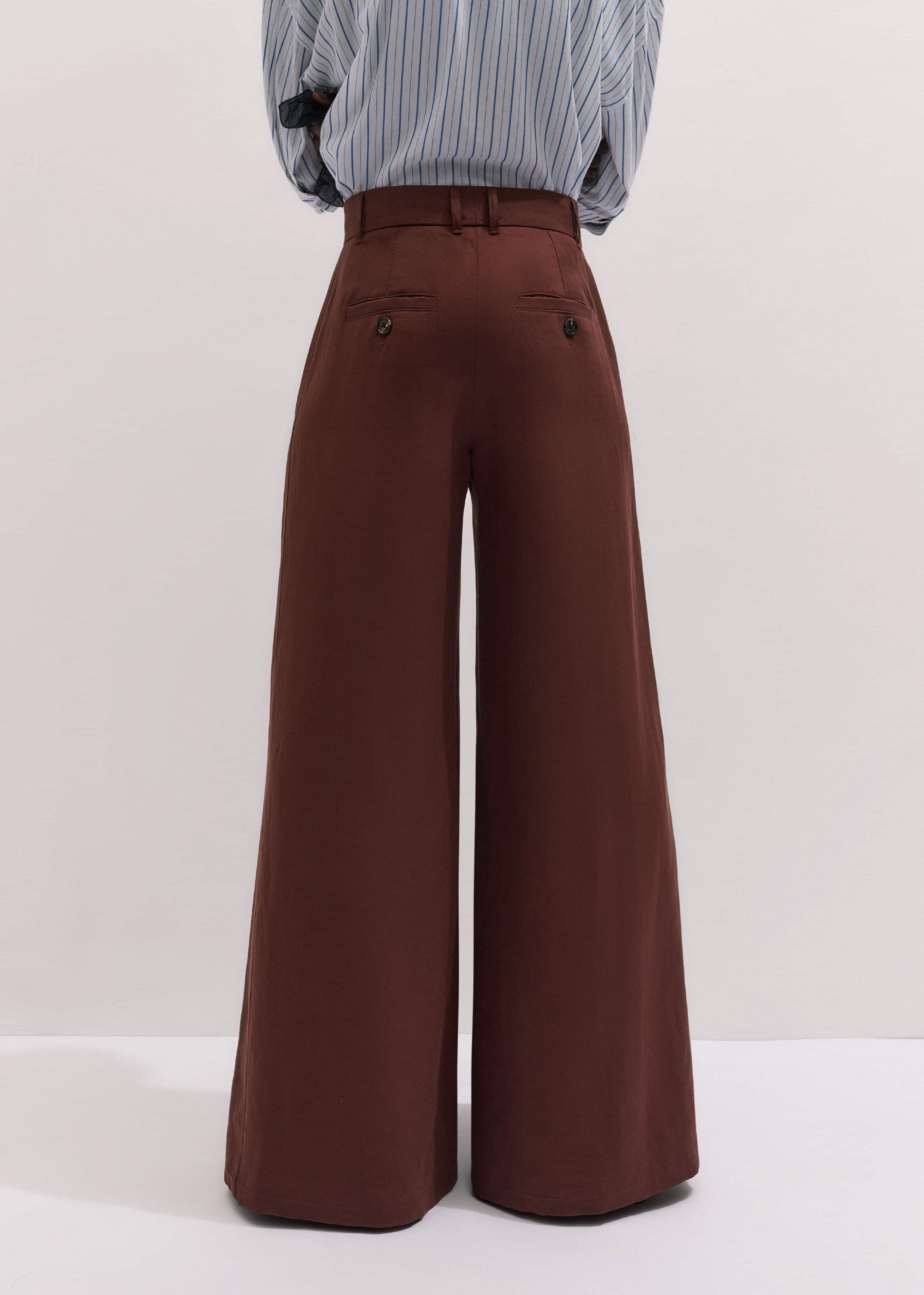 Cinnamon Brown Very Wide-Leg Pant