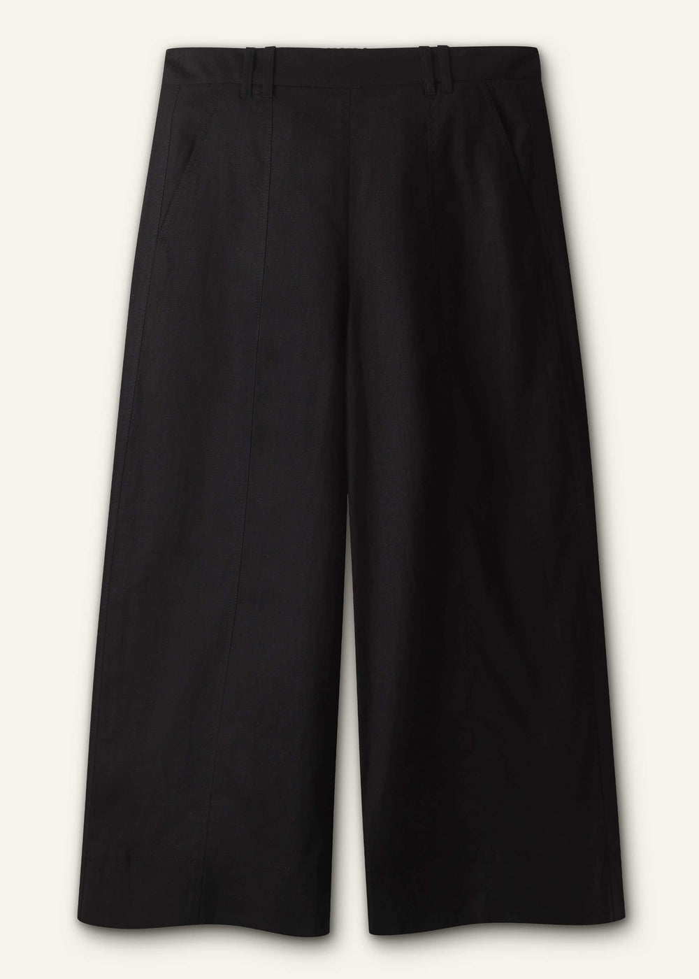 Brown Crop Wide-Leg Pant
