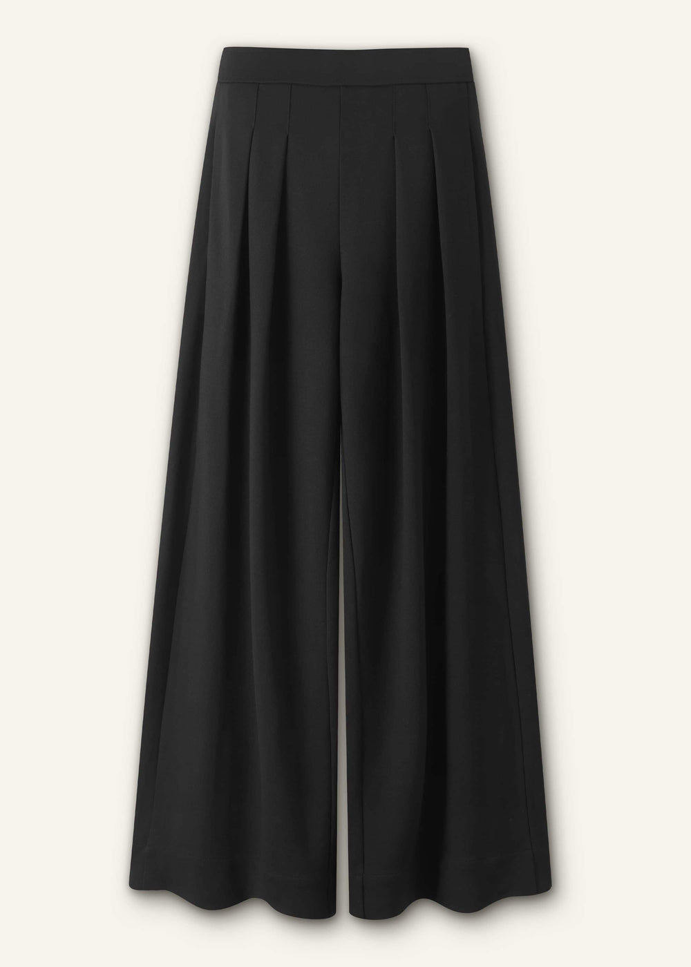 Black Luxe Travel Tailoring Wide-Leg Pant