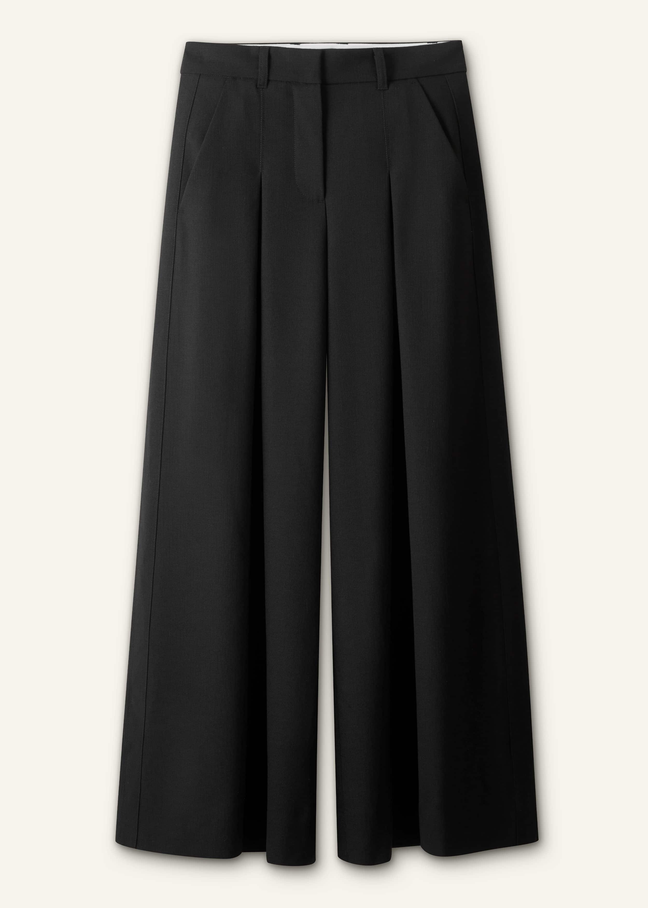 Black Very Wide-Leg Pant
