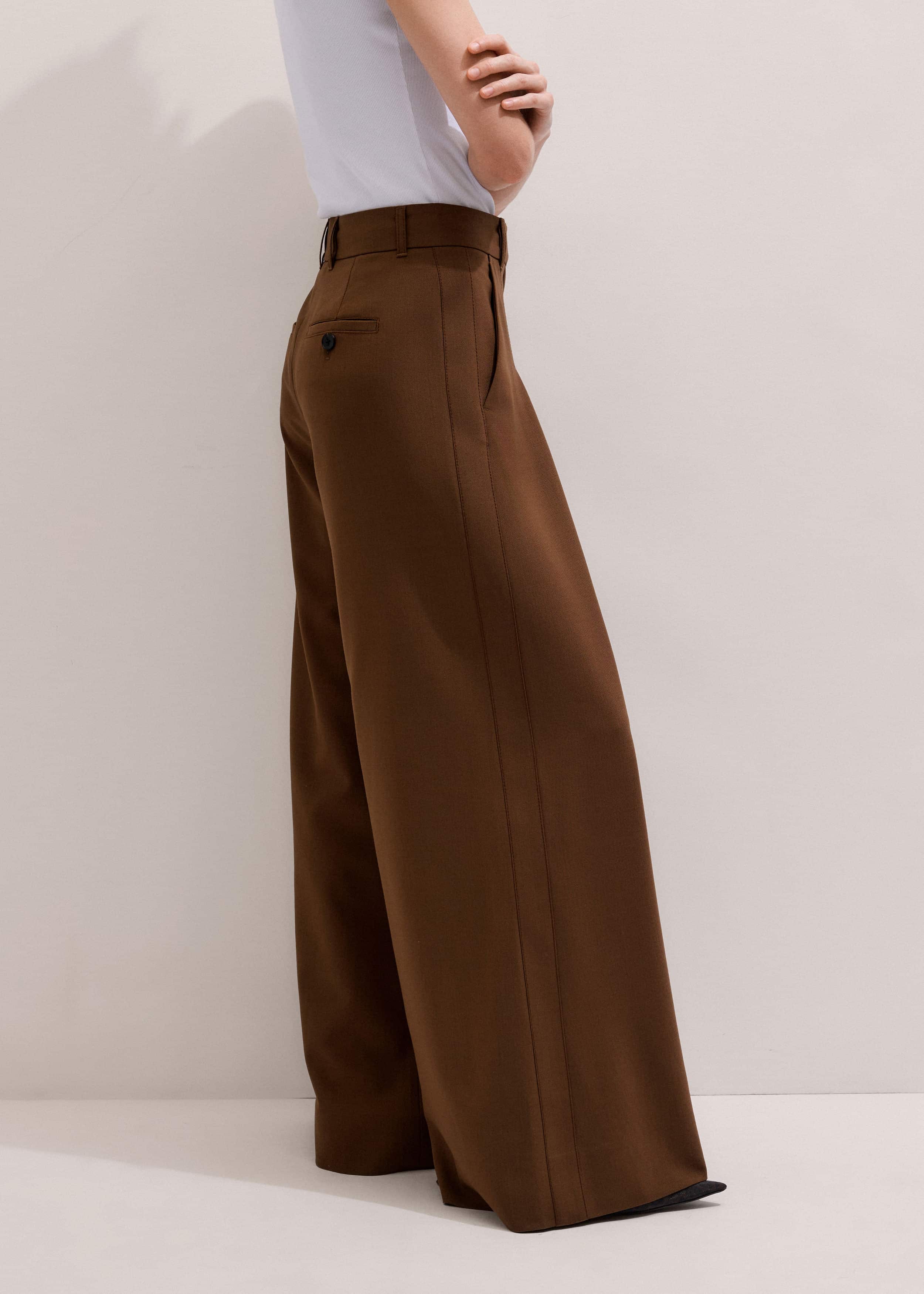 Walnut Brown Ultimate Very Wide-Leg Pant