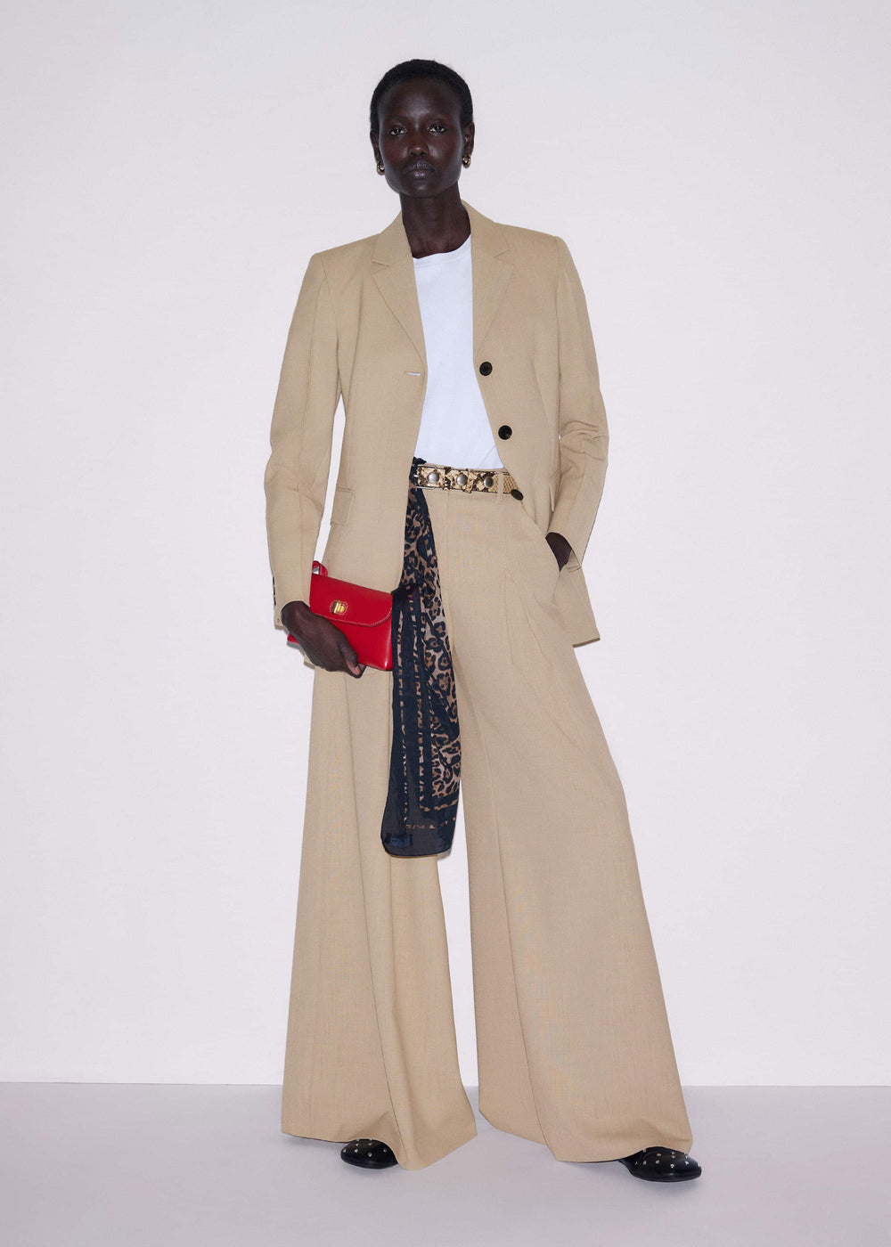 Sand Very Wide-Leg Pant