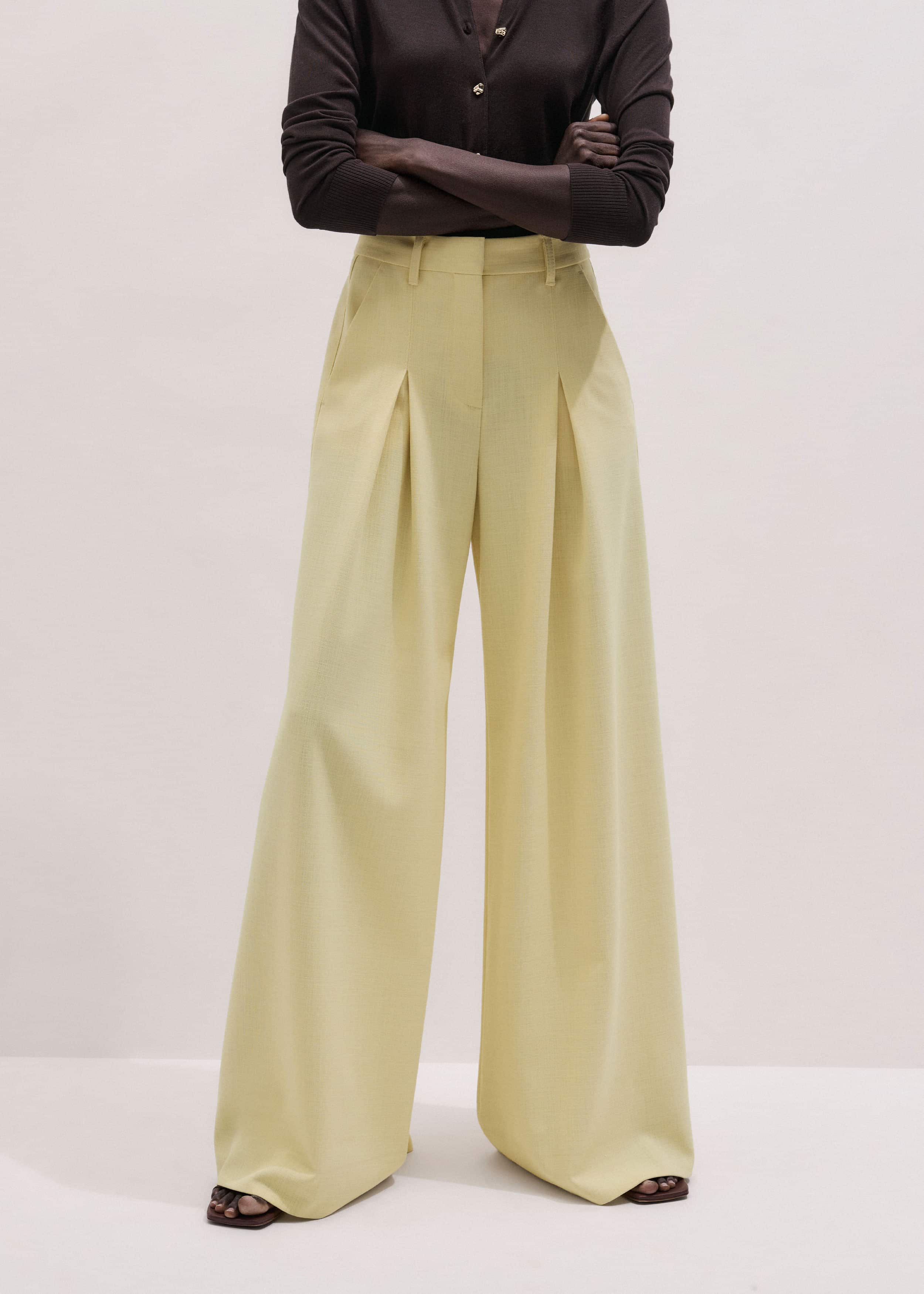 Yellow Very Wide-Leg Pant