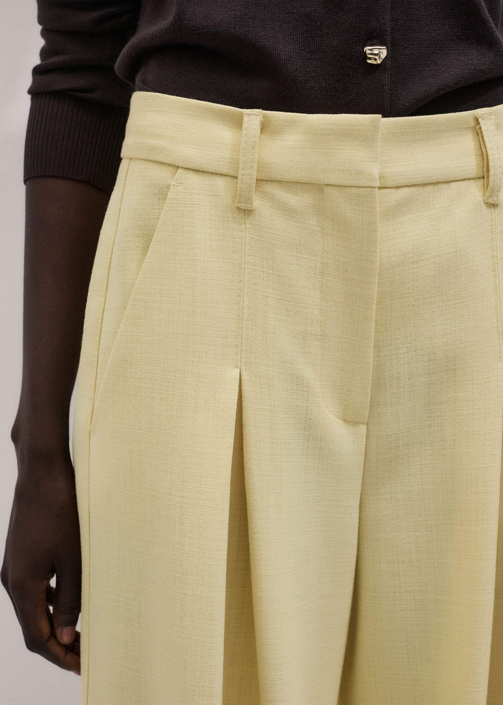Yellow Very Wide-Leg Pant