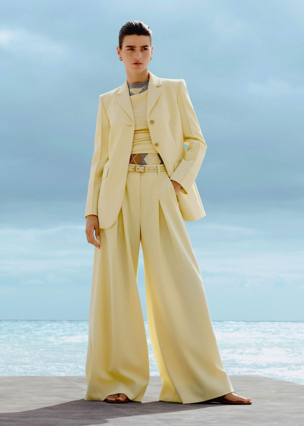 Yellow Very Wide-Leg Pant