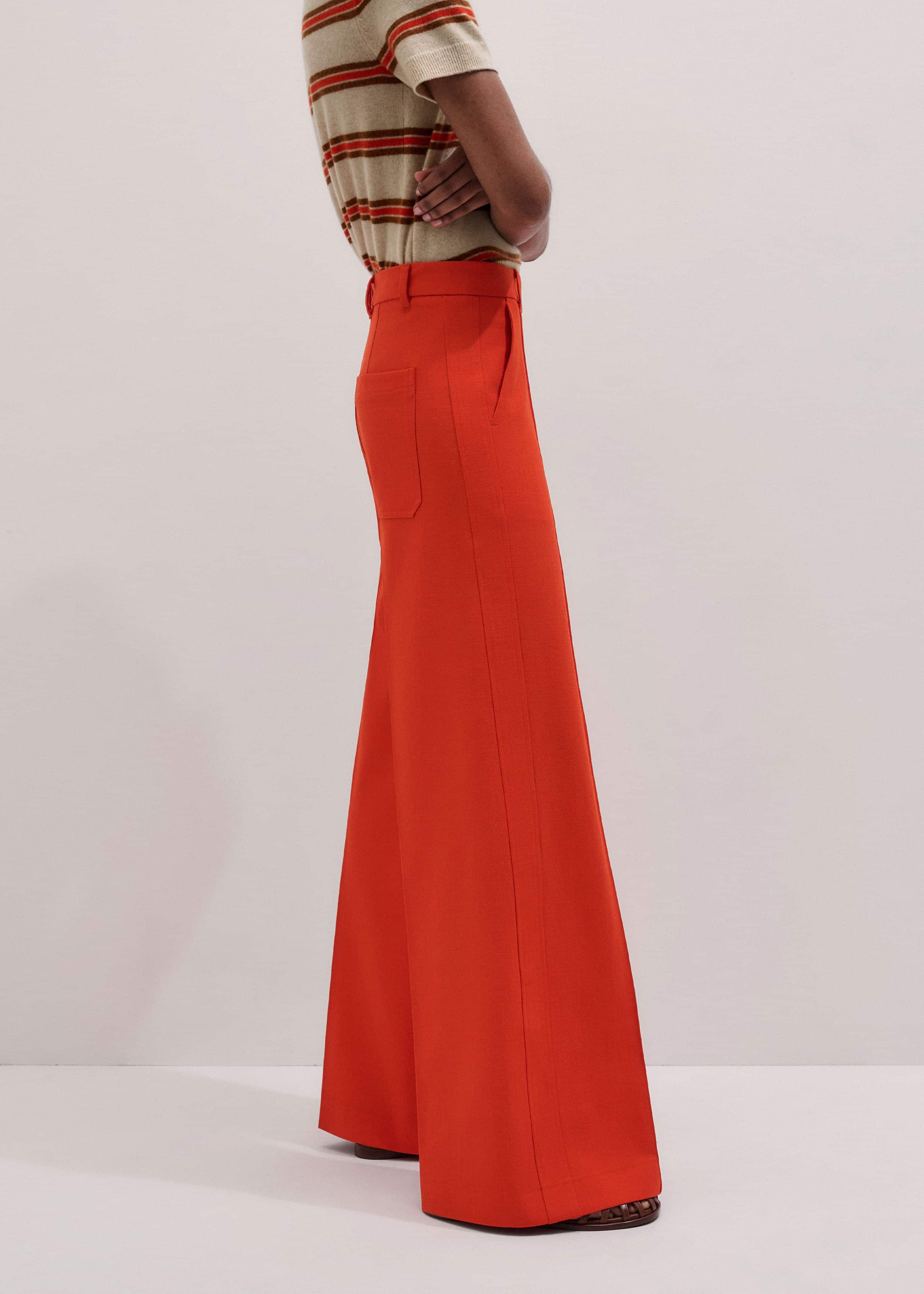 Orange Forever Wide-Leg Pant