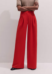 Red Perfect Wide Pleat Front Pant