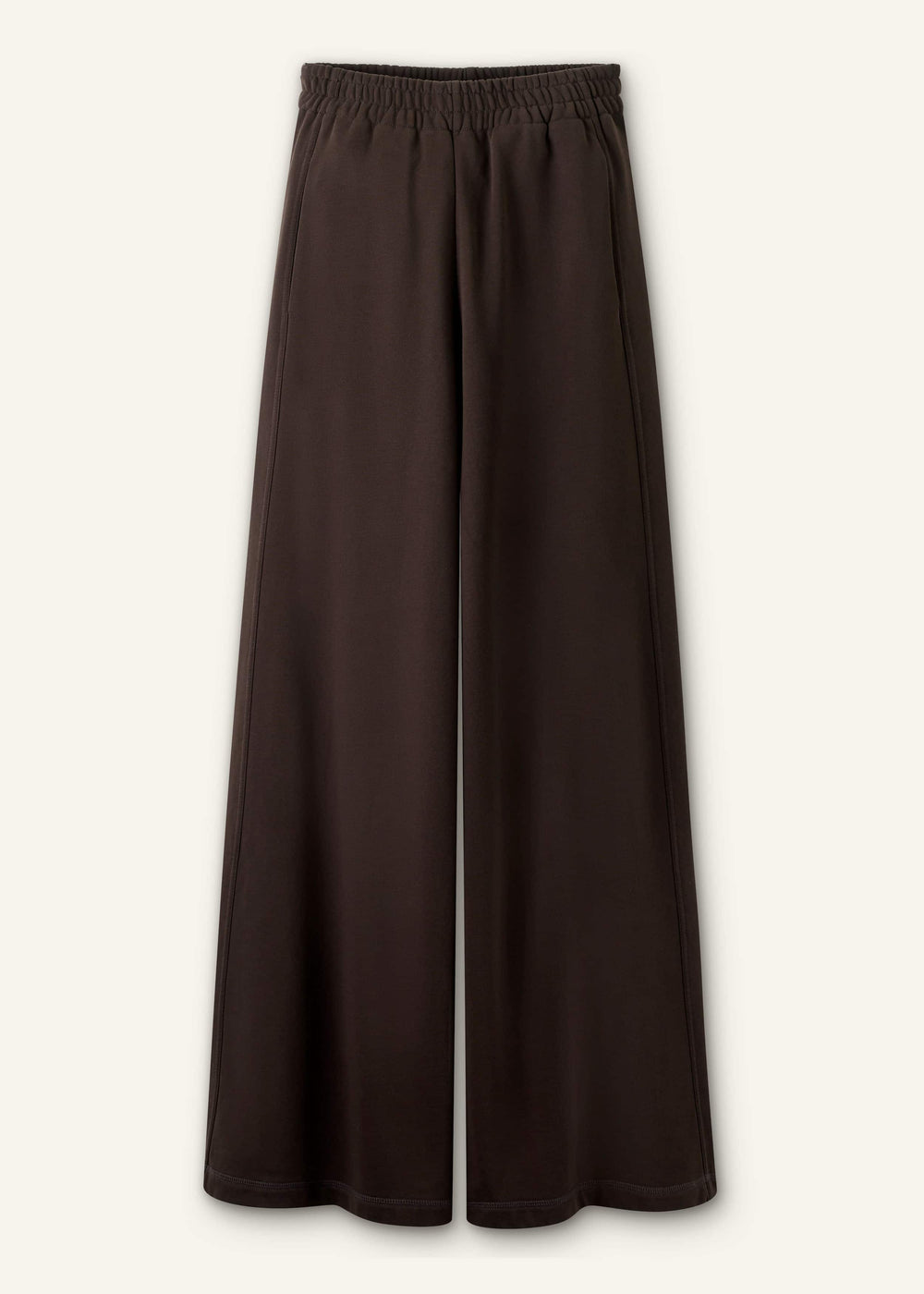 Brown Sweatshirt Wide-Leg Track Pant