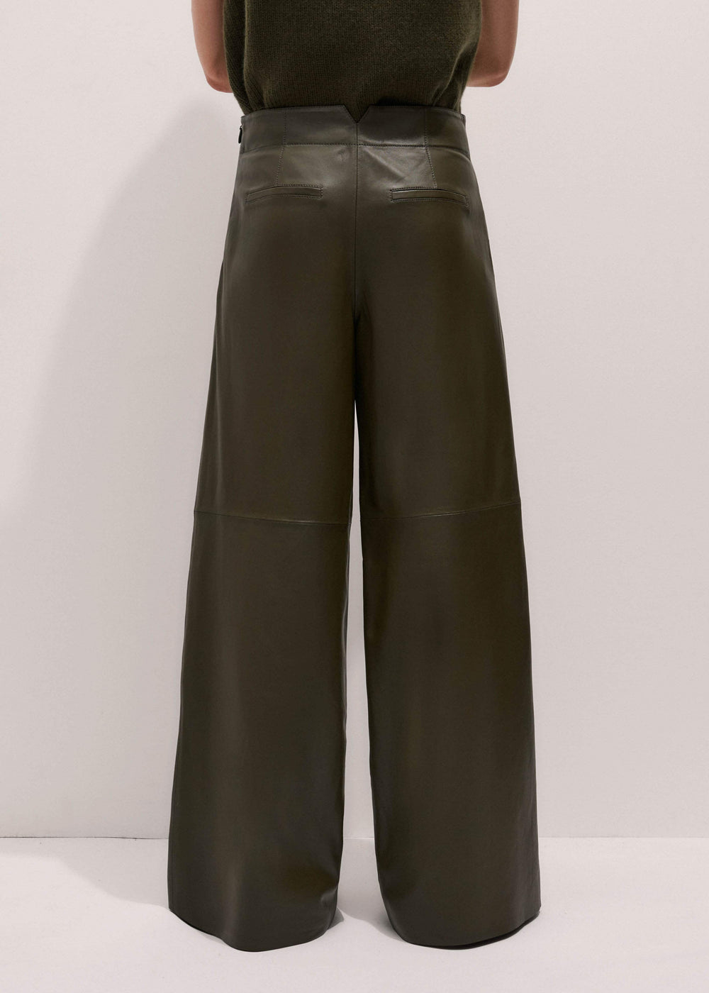 Olive Green Wide-Leg Pant