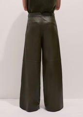 Olive Green Wide-Leg Pant