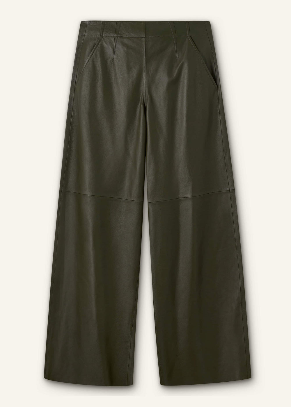 Olive Green Wide-Leg Pant