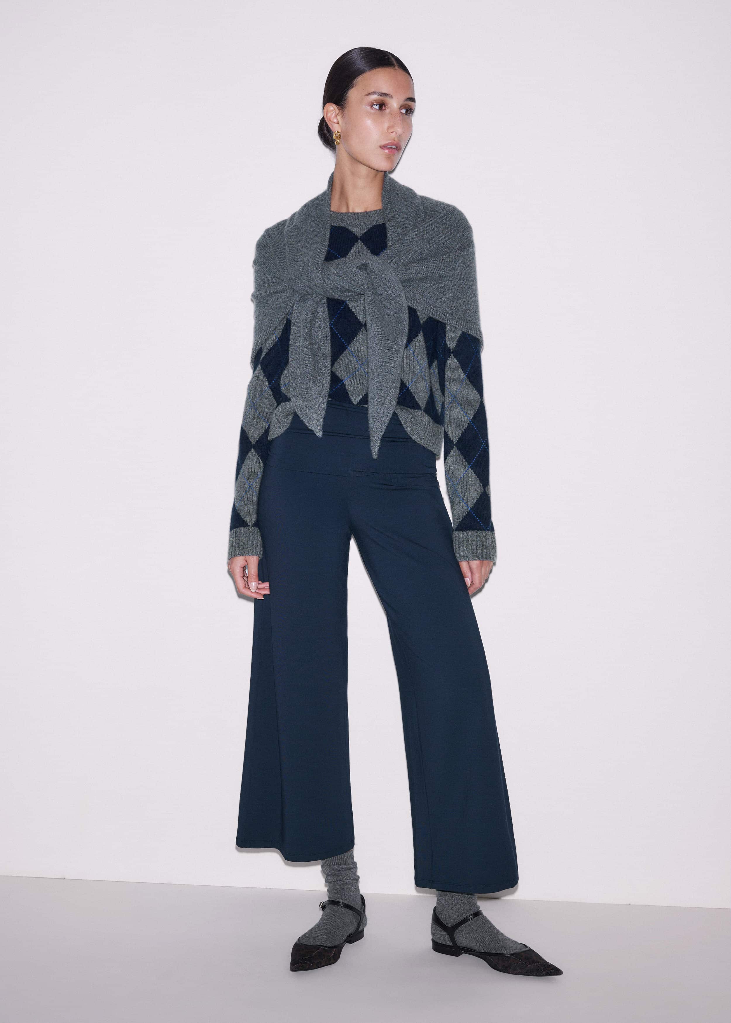 Crop Palazzo Pant - Dark Navy Travel Pants |Vacation Shop