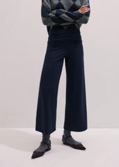 Crop Palazzo Pant - Dark Navy Travel Pants |Vacation Shop