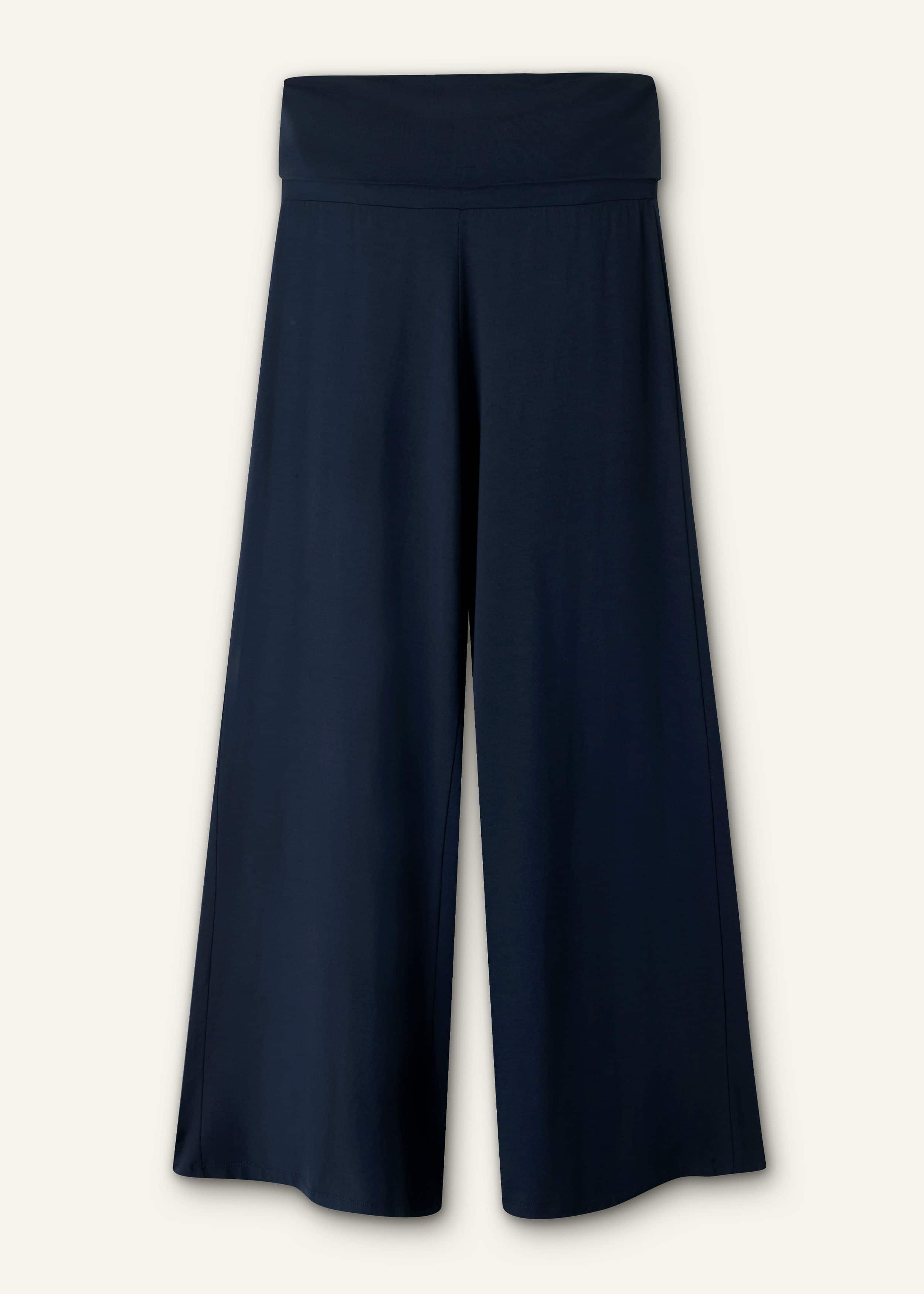 Crop Palazzo Pant - Dark Navy Travel Pants |Vacation Shop