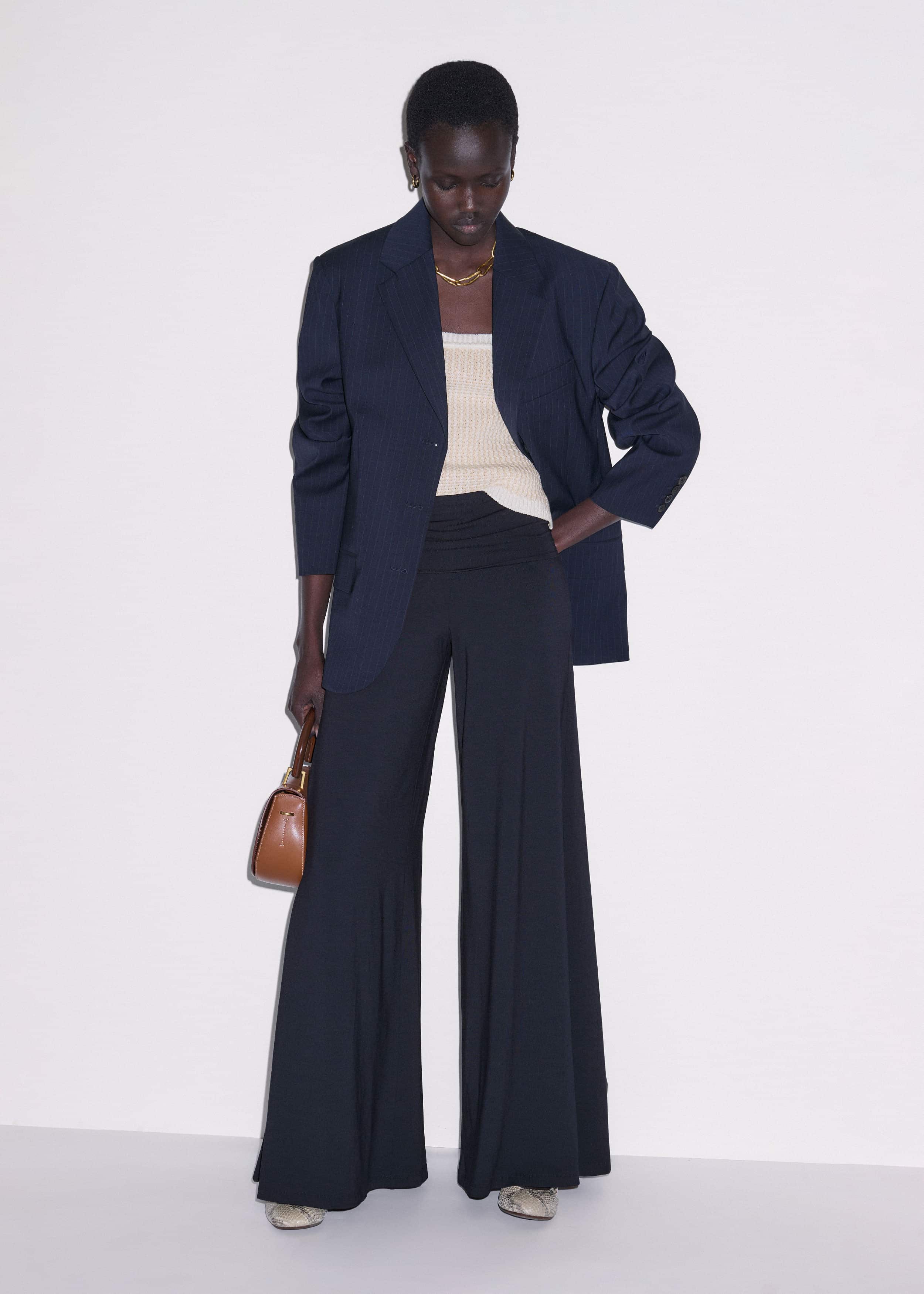 Navy Super Wide Palazzo Pant