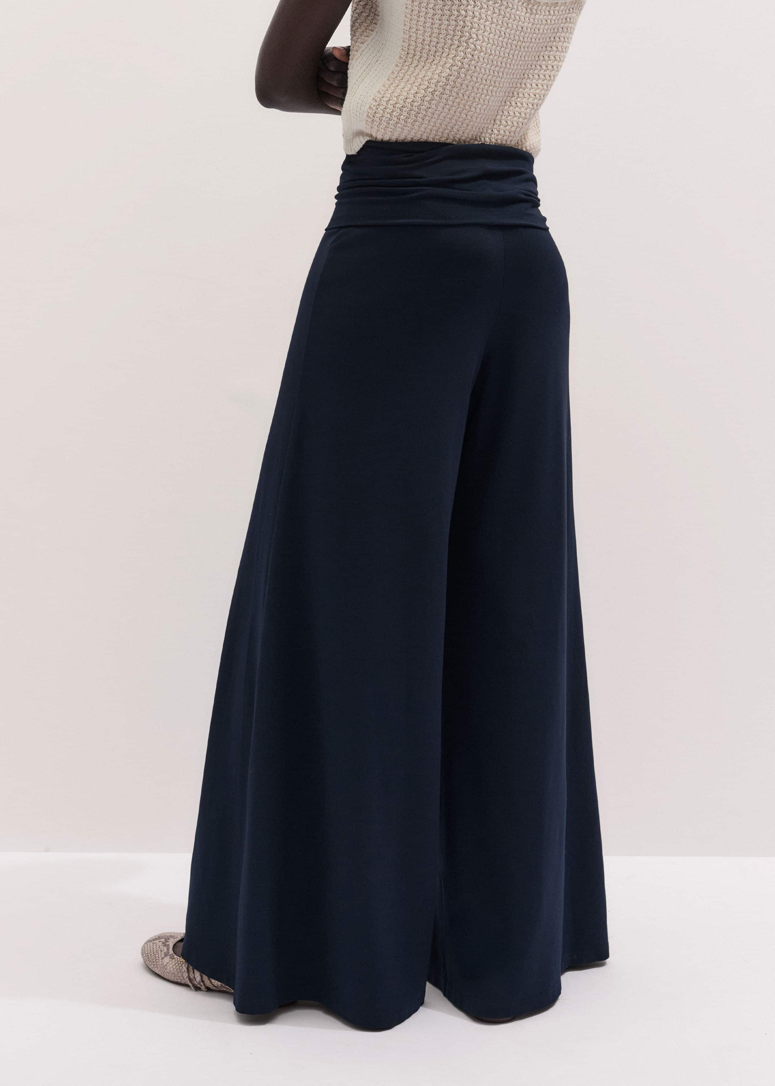 Navy Super Wide Palazzo Pant
