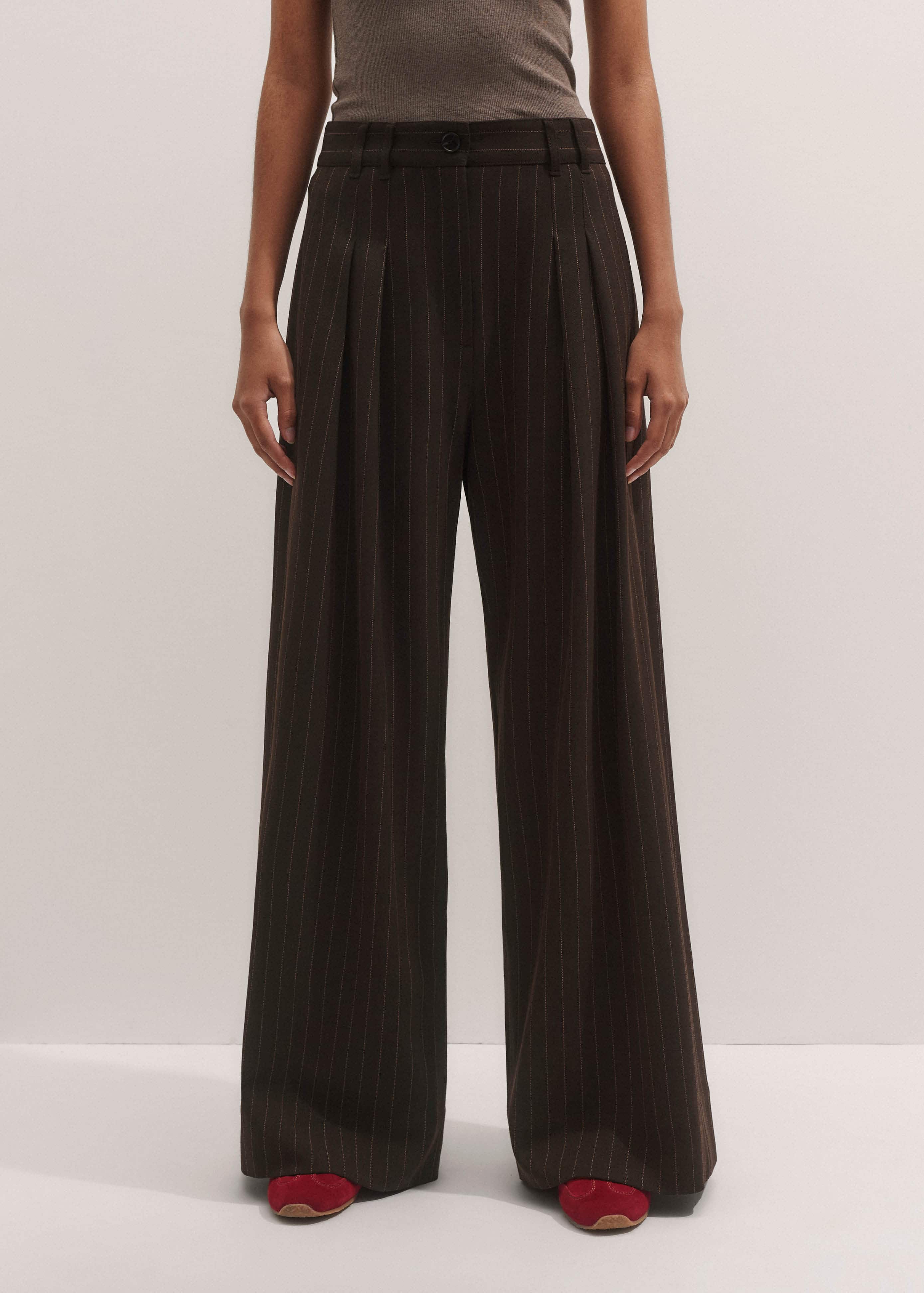 Brown Wide-Leg Pant