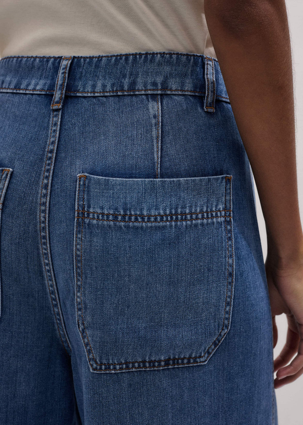 Blue Straight Culotte Jean
