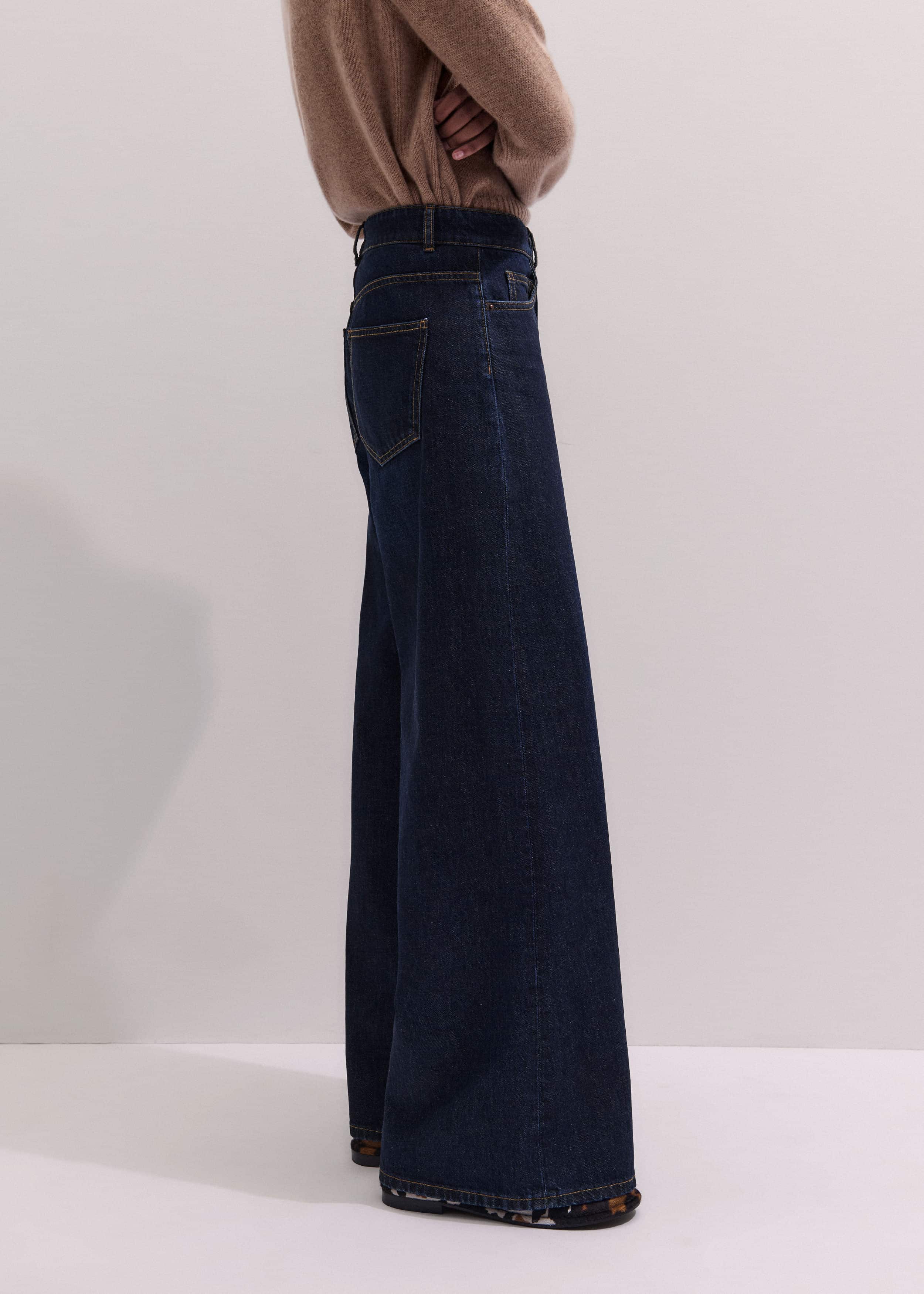 Dark Blue Rinse Wash Ultimate Wide-Leg Jean
