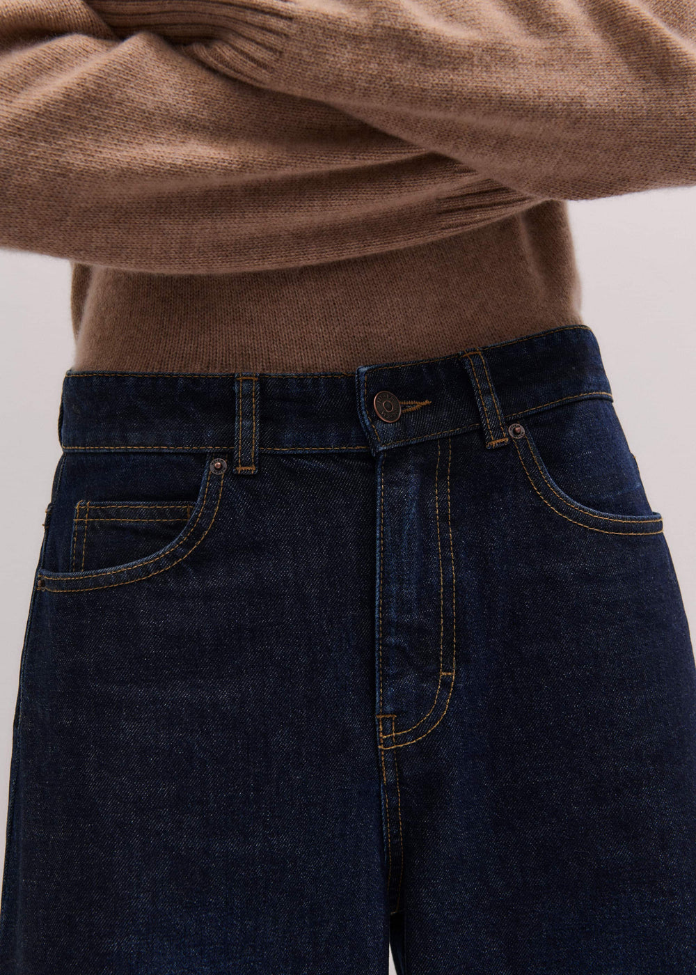 Dark Blue Rinse Wash Ultimate Wide-Leg Jean