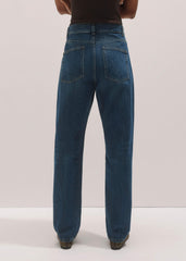 Blue Full-Length Straight Jean