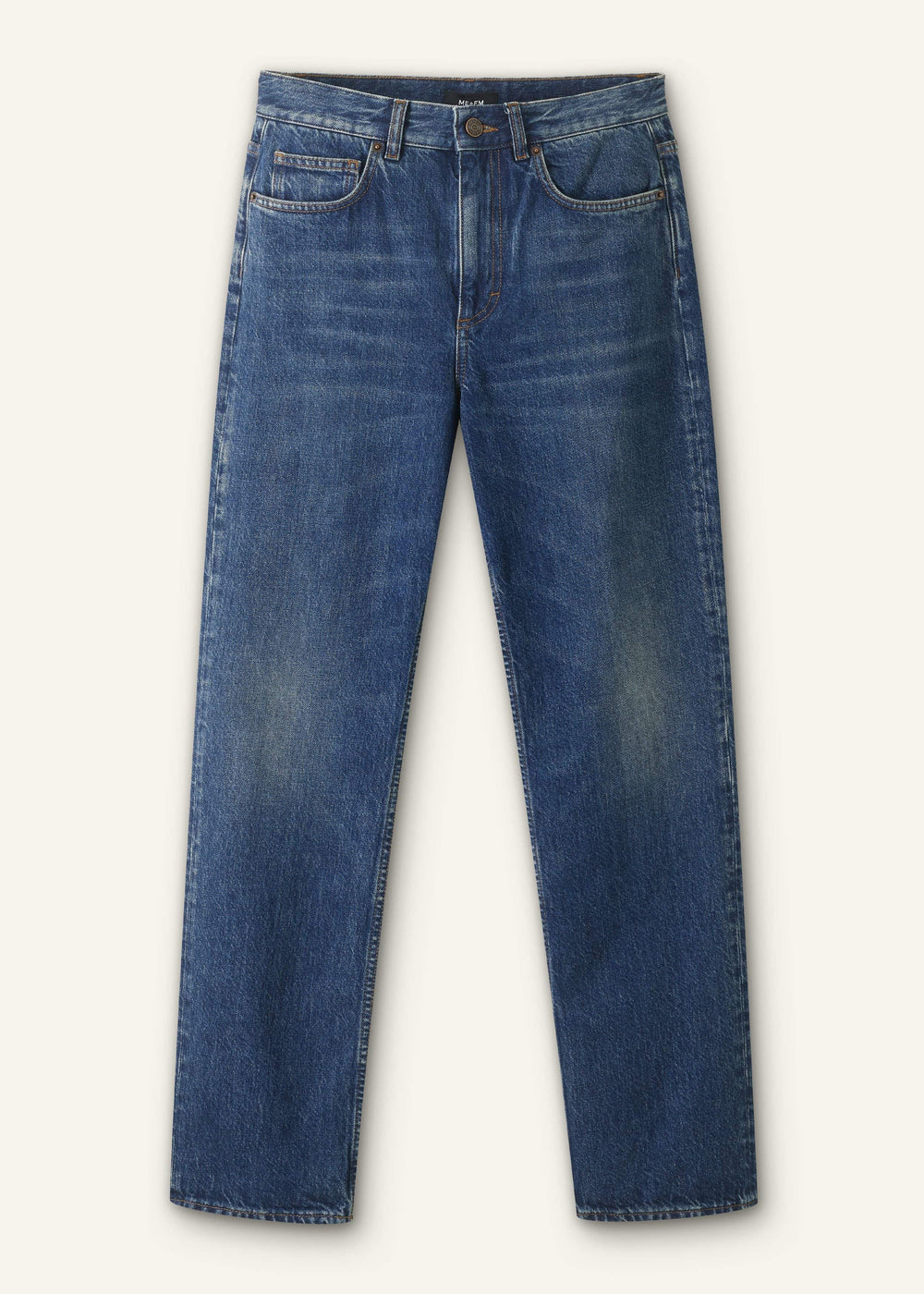Blue Full-Length Straight Jean