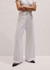 White Relaxed Engineered Jean