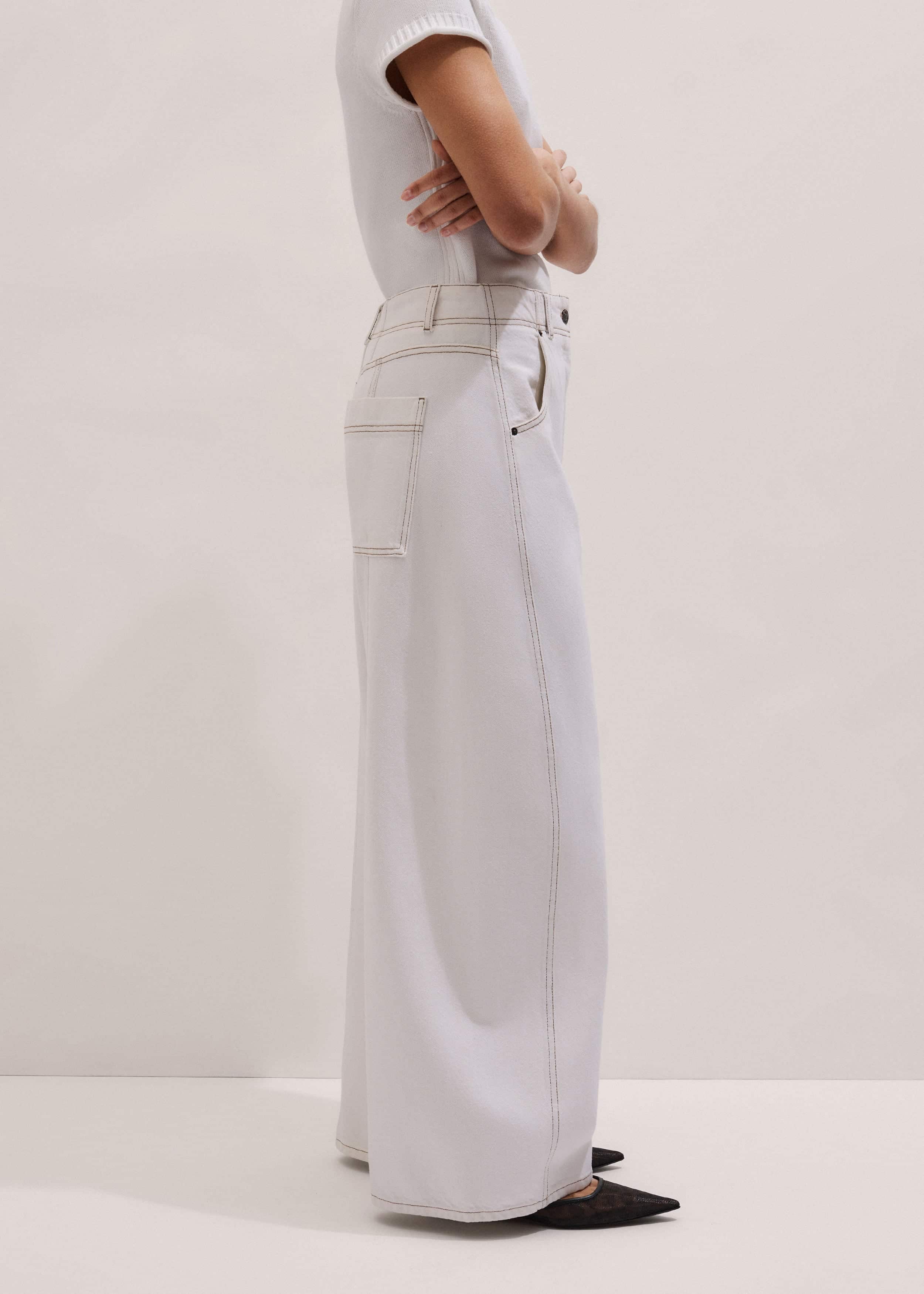 White Relaxed Engineered Jean