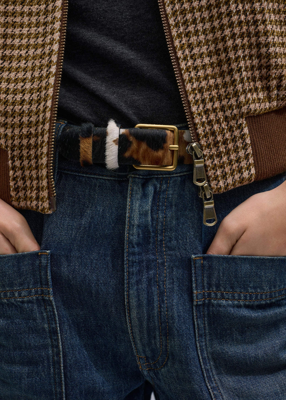 Blue Patch Pocket Baggy Jean