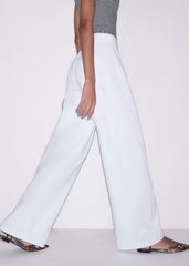 White Exaggerated Taper Jean