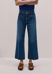 Blue Leg Elongator Crop Jean