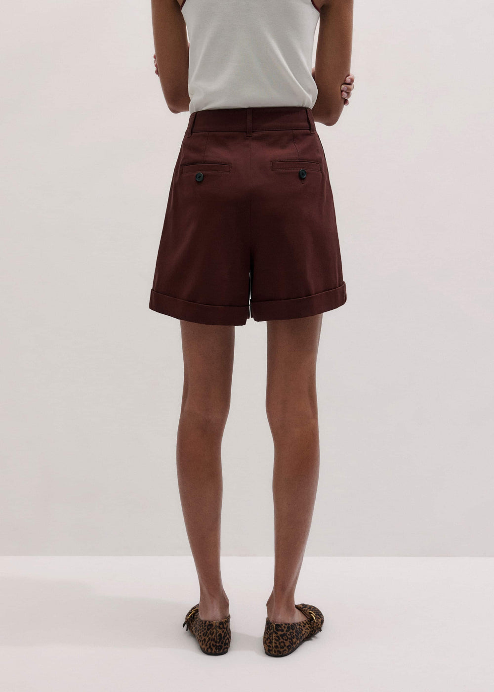 Cinnamon Brown Tailored Summer Short