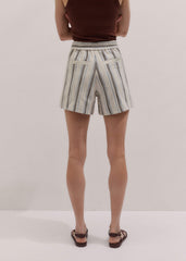 Cream Stripe Short