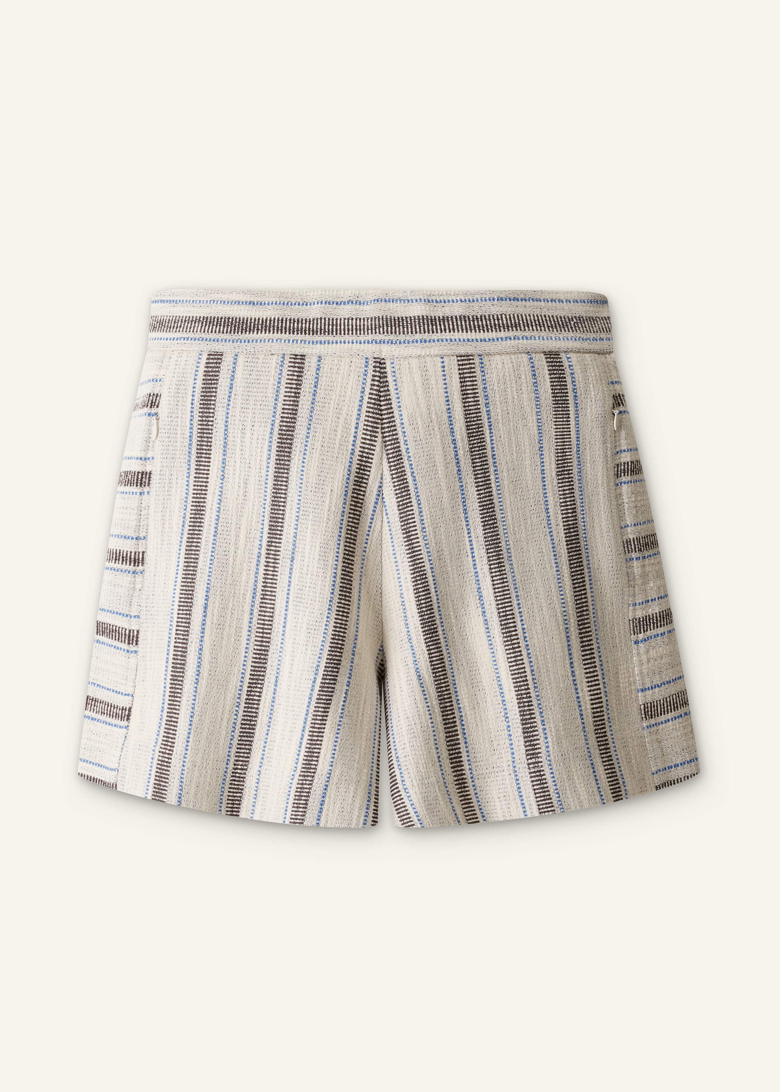 Cream Stripe Short