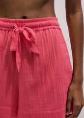 Pink Cheesecloth Summer Short