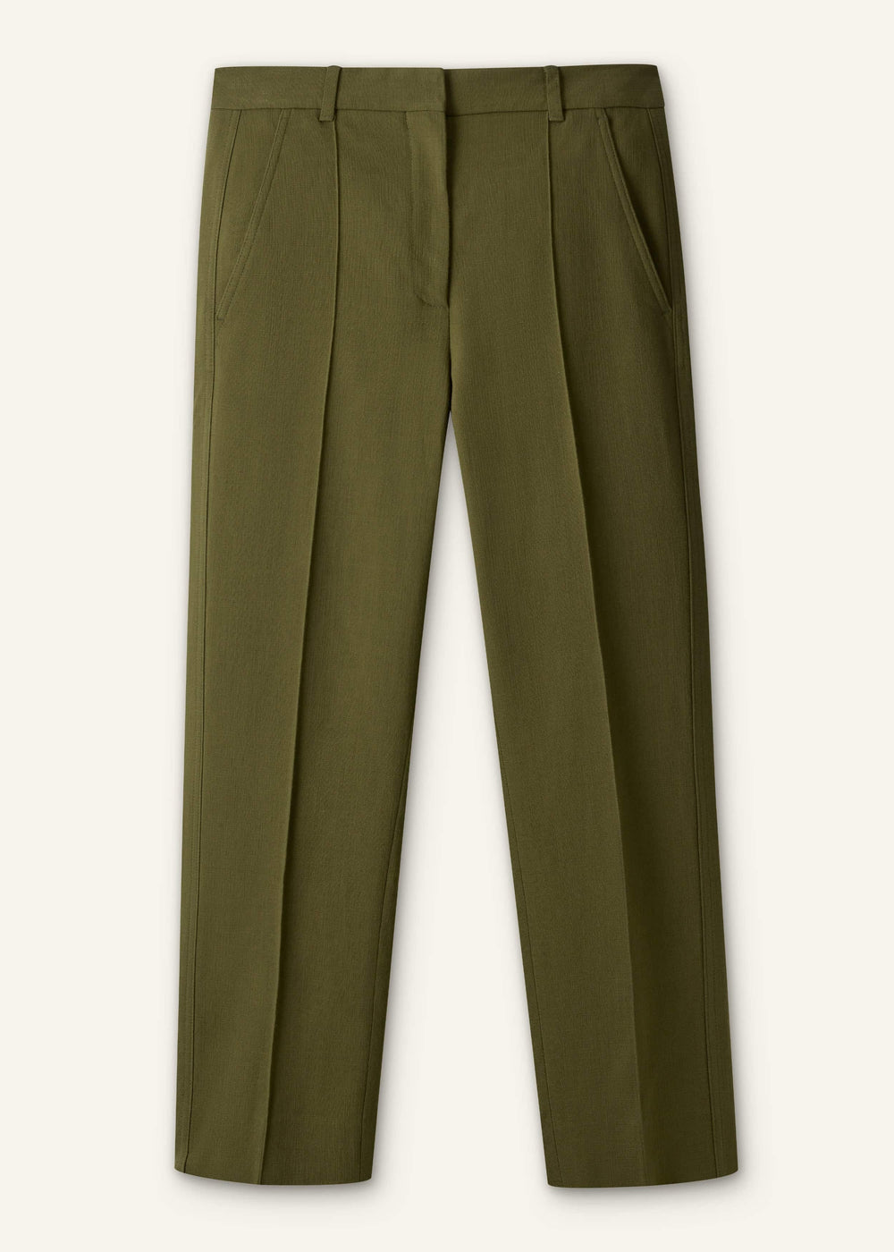 Olive Green Slim Crop Pant