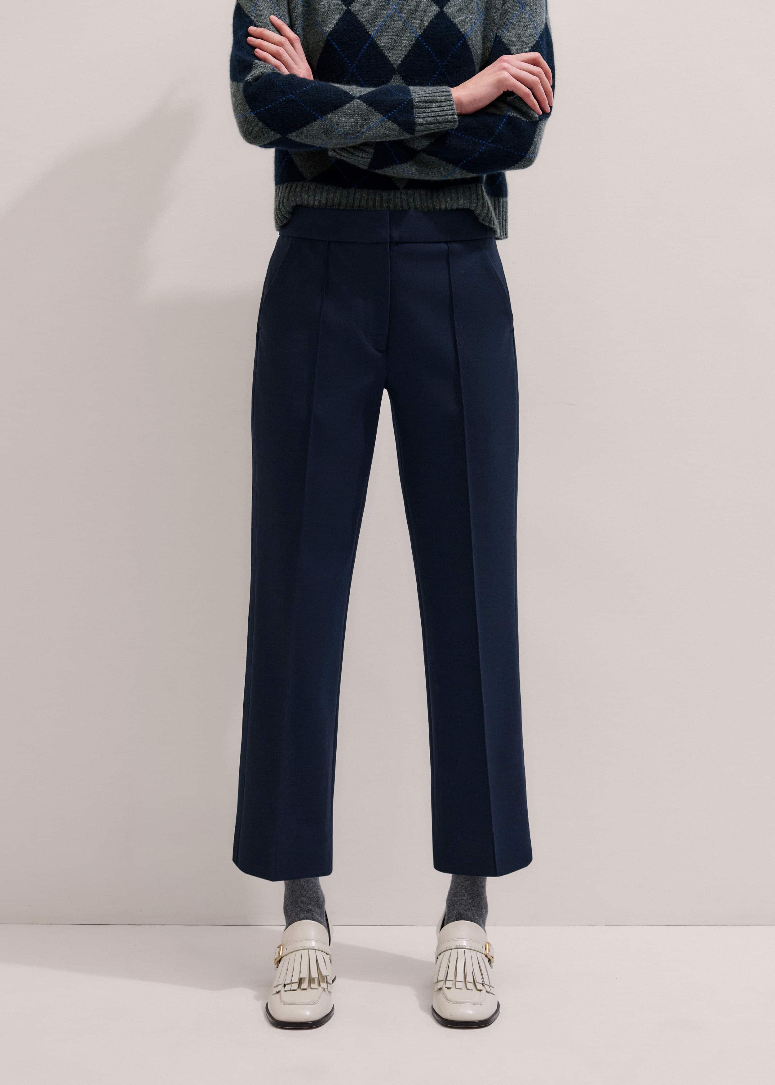 Navy Slim Crop Forever Pant | Pants