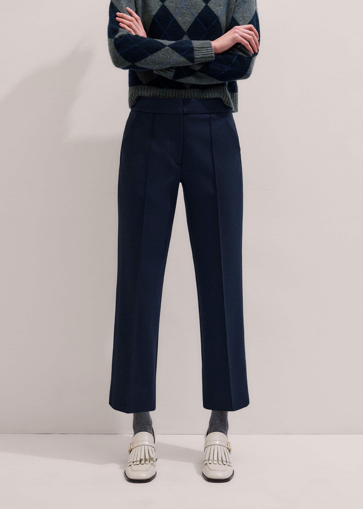 Navy Slim Crop Forever Pant | Pants