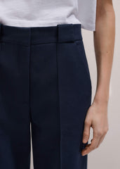 Navy Straight Crop Pant