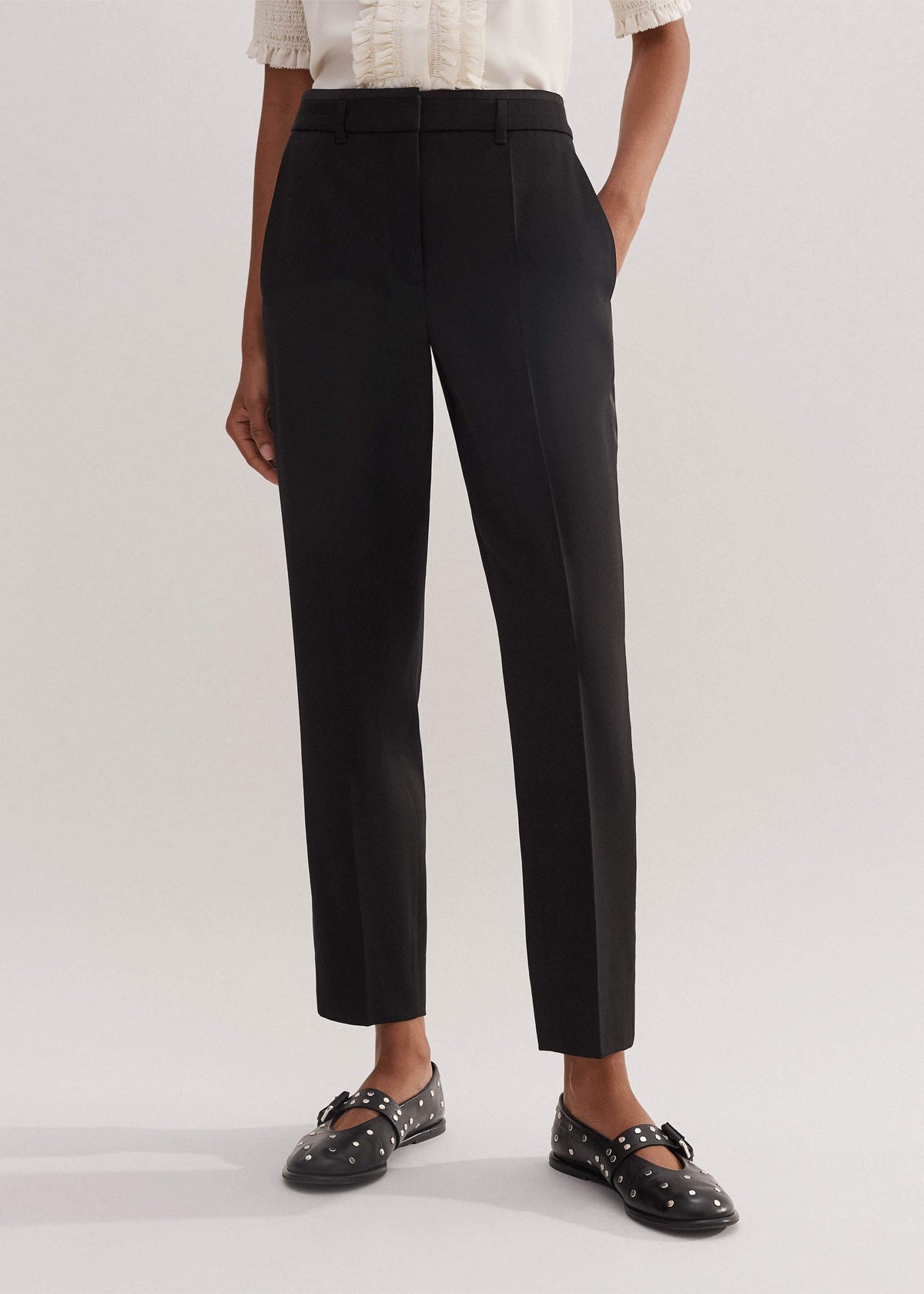Black Slim Crop Forever Tux Pant | Woven Pants